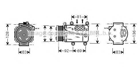 AVA QUALITY COOLING FDK171 Компресор, кондиціонер