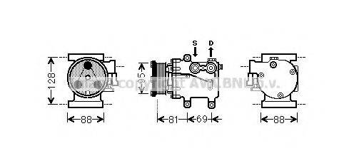 AVA QUALITY COOLING FDK437 Компресор, кондиціонер