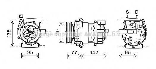 AVA QUALITY COOLING FDK470 Компресор, кондиціонер