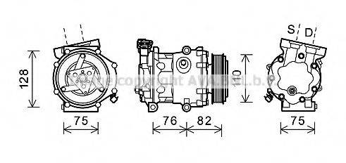 AVA QUALITY COOLING FDK479 Компресор, кондиціонер