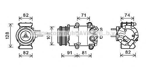 AVA QUALITY COOLING FDK570 Компресор, кондиціонер