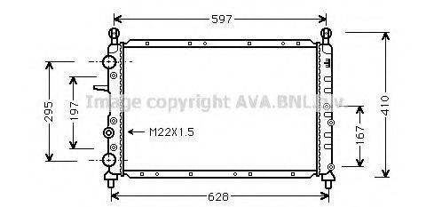 AVA QUALITY COOLING FT2066 Радіатор, охолодження двигуна