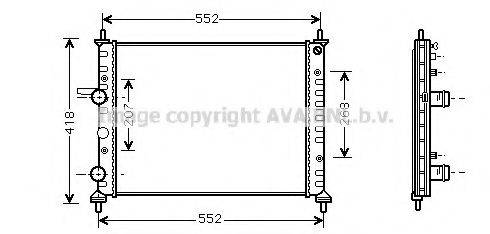 AVA QUALITY COOLING FT2201 Радіатор, охолодження двигуна