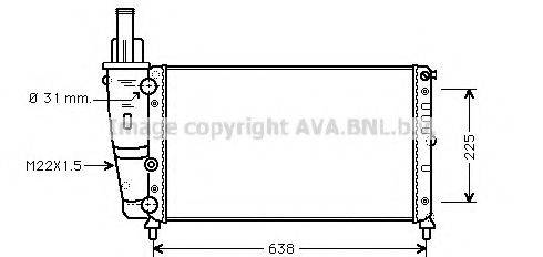 AVA QUALITY COOLING FT2228 Радіатор, охолодження двигуна