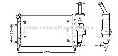 AVA QUALITY COOLING FT2281 Радіатор, охолодження двигуна