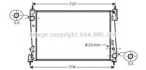 AVA QUALITY COOLING FT2312 Радіатор, охолодження двигуна