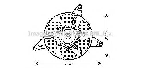 AVA QUALITY COOLING FT7283 Вентилятор, охолодження двигуна