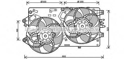 AVA QUALITY COOLING FT7554 Вентилятор, охолодження двигуна