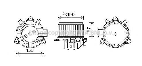 AVA QUALITY COOLING FT8429 Електродвигун, вентиляція салону