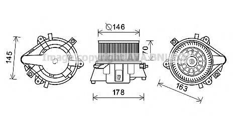 AVA QUALITY COOLING FT8451 Електродвигун, вентиляція салону