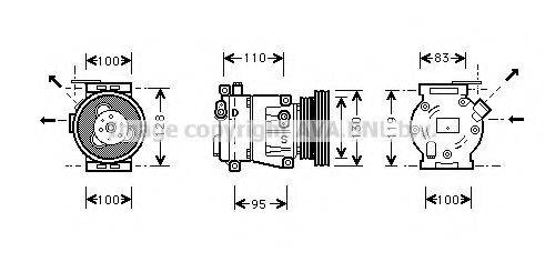 AVA QUALITY COOLING FTK035 Компресор, кондиціонер