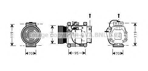 AVA QUALITY COOLING FTK036 Компресор, кондиціонер