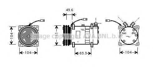 AVA QUALITY COOLING FTK324 Компресор, кондиціонер