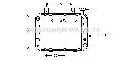 AVA QUALITY COOLING HD2003 Радіатор, охолодження двигуна