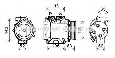 AVA QUALITY COOLING HDAK238 Компресор, кондиціонер