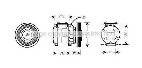 AVA QUALITY COOLING HDK019 Компресор, кондиціонер