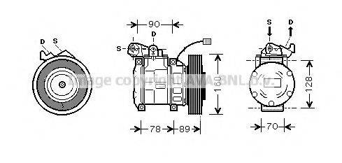 AVA QUALITY COOLING HDK196 Компресор, кондиціонер