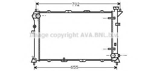 AVA QUALITY COOLING HY2025 Радіатор, охолодження двигуна