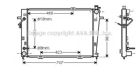 AVA QUALITY COOLING HY2167 Радіатор, охолодження двигуна