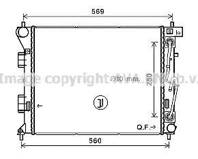 AVA QUALITY COOLING HY2351 Радіатор, охолодження двигуна