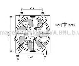 AVA QUALITY COOLING HY7528 Вентилятор, охолодження двигуна