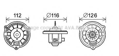 AVA QUALITY COOLING HY8362 Електродвигун, вентиляція салону