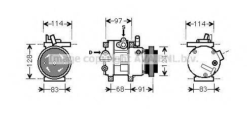 AVA QUALITY COOLING HYK256 Компресор, кондиціонер