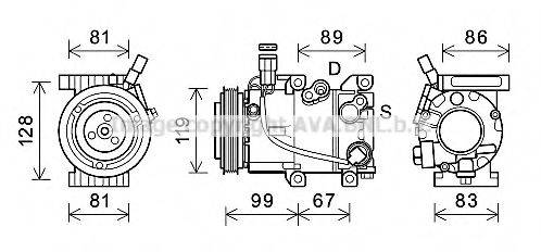 AVA QUALITY COOLING HYK414 Компресор, кондиціонер