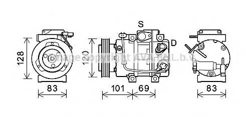 AVA QUALITY COOLING HYK439 Компресор, кондиціонер