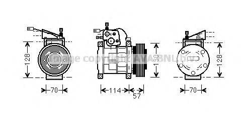 AVA QUALITY COOLING JEAK034 Компресор, кондиціонер