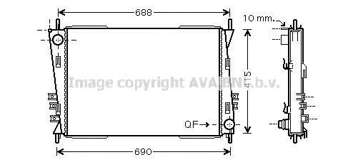 AVA QUALITY COOLING JR2037 Радіатор, охолодження двигуна