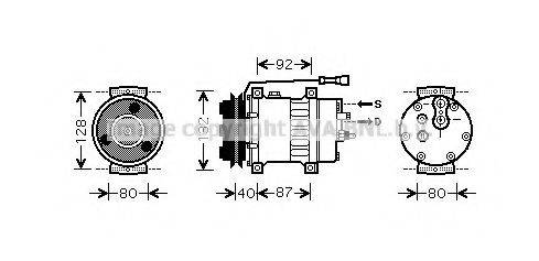 AVA QUALITY COOLING JRK044 Компресор, кондиціонер