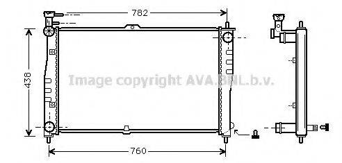 AVA QUALITY COOLING KA2020 Радіатор, охолодження двигуна