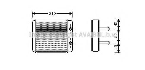 AVA QUALITY COOLING KA6008 Теплообмінник, опалення салону