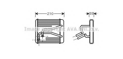 AVA QUALITY COOLING KA6116 Теплообмінник, опалення салону