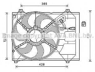 AVA QUALITY COOLING KA7527 Вентилятор, охолодження двигуна