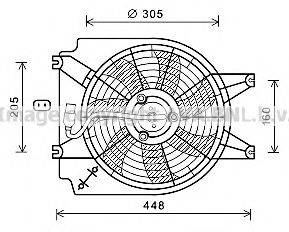 AVA QUALITY COOLING KA7532 Вентилятор, охолодження двигуна