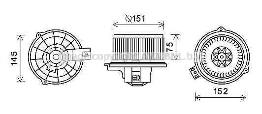 AVA QUALITY COOLING KA8234 Електродвигун, вентиляція салону