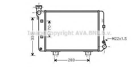 AVA QUALITY COOLING LA2006 Радіатор, охолодження двигуна