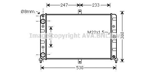 AVA QUALITY COOLING LA2008 Радіатор, охолодження двигуна