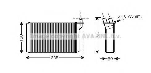 AVA QUALITY COOLING LA6018 Теплообмінник, опалення салону