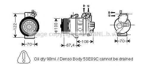 AVA QUALITY COOLING MCK009 Компресор, кондиціонер