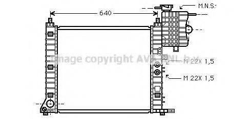 AVA QUALITY COOLING MS2218 Радіатор, охолодження двигуна