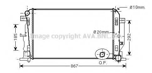 AVA QUALITY COOLING MS2446 Радіатор, охолодження двигуна