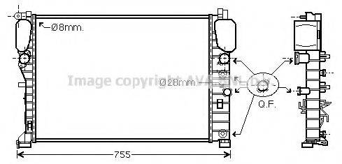 AVA QUALITY COOLING MS2449 Радіатор, охолодження двигуна