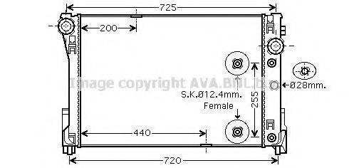 AVA QUALITY COOLING MS2475 Радіатор, охолодження двигуна