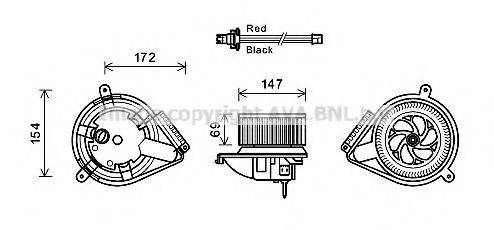 AVA QUALITY COOLING MS8617 Електродвигун, вентиляція салону