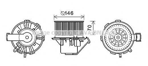 AVA QUALITY COOLING MS8648 Електродвигун, вентиляція салону