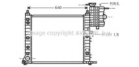 AVA QUALITY COOLING MSA2216 Радіатор, охолодження двигуна