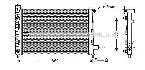 AVA QUALITY COOLING MSA2282 Радіатор, охолодження двигуна